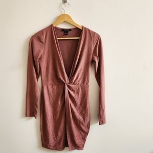 SMALL PINK SUEDE DRESS